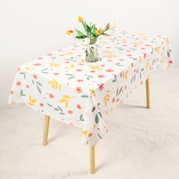 Fuyan 10 pieces price disposable tablecloth ins small fresh printed plastic waterproof tablecloth rectangular 1x1.4m tablecloth 120x175cm fresh flowers 10 pieces/bag