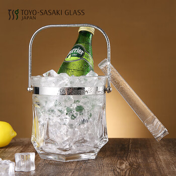 Toyo-sasaki glasstoyo-sasaki glass japan imported hammer pattern ice bucket crown refined ice wine bucket champagne bucket crown ice bucket 56176