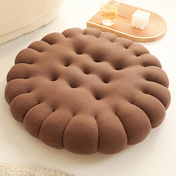 Jia nier seat cushion butt cushion thickened chair cushion bay window cushion office student dormitory classroom tatami sedentary mat driving practice round biscuit seat cushion coffee 40*40*7cm