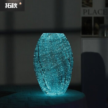 Luminous maltose glass vase decoration living room fresh dried flowers flower arrangement water vase-like home decoration main picture