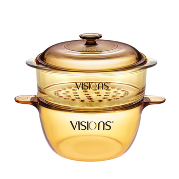 Corning (visions) corning glass soup pot glass steaming grid glass pot steamer stew pot cooking pot uncoated pot body vs2520cm glass steaming grid