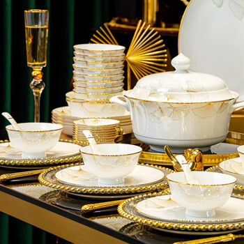 Yunzhihe bowl and dish set household 2025 new high-value underglaze color bowl set jingdezhen ceramics new wedding gift