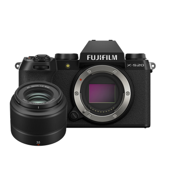 99% new fuji x-s20 mirrorless camera xc35 lens ai smart focus 750 shots enhanced battery life new vlog mode highly portable and high performance