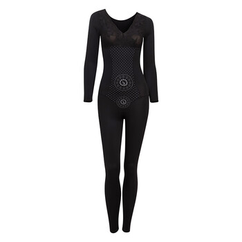 Tingmei jumpsuit women's autumn new long-sleeved pants healthy caffeine body shaping tummy control body tights black m