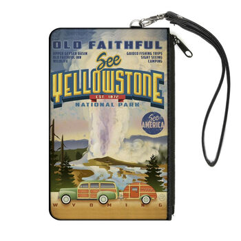 Buckle-down zipper wallet yellowstone various colors 4.25 x 3.25