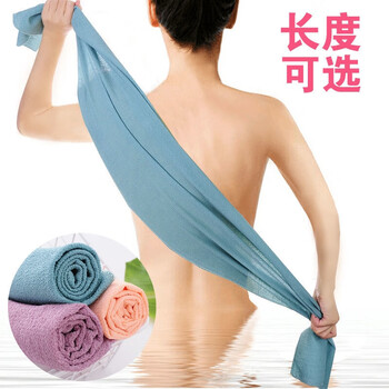 Men's special coarse sand long strip bath towel for women's home back painless rub mud powerful back brushing artifact lake blue double-sided rub to remove dirt quickly 50*130