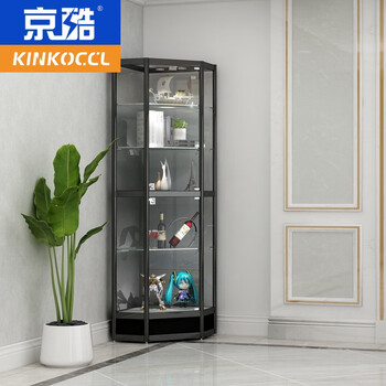 Kinkoccl corner cabinet display certificate medal medal model glass cabinet corner cabinet 50*50*20*180cm four layers can be customized