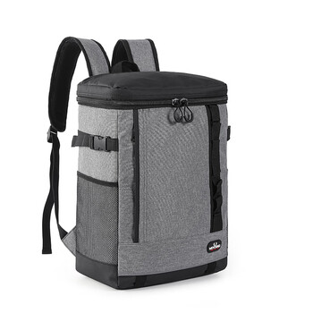 Benchi insulated bag refrigerated backpack outdoor mountaineering fresh ice bag picnic backpack leak-proof and thickened gray