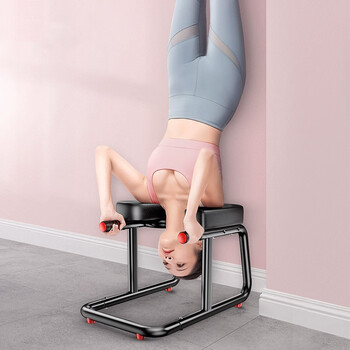 Mi'an inversion artifact home inversion stool hanging artifact inversion chair upside down yoga aid fitness equipment stretching u luxury model - black free non-slip floor mat safety floor protection