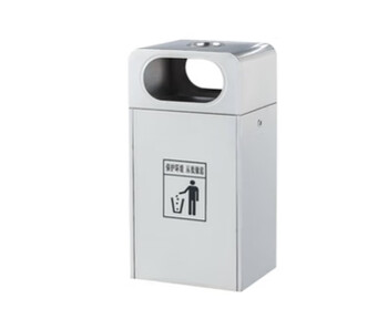 Stainless steel outdoor trash can customized for commercial use large sanitation outdoor park scenic area community classified peel bin silver outdoor stainless steel single barrel