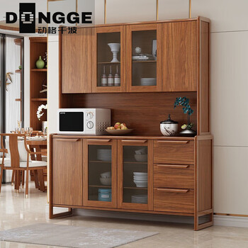 Dynamic solid wood color sideboard modern minimalist wine cabinet storage cabinet multi-functional new chinese style kitchen storage cabinet qiancheng a520 length 108 includes installation