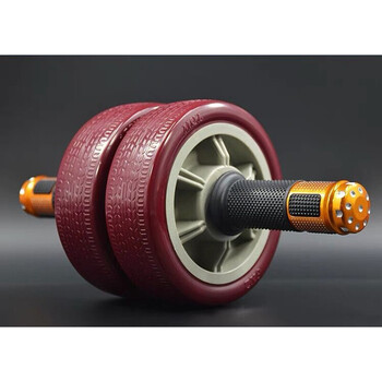 Abdominal wheel bearing version home fitness wheel abdominal muscle wheel men's bearing solid roller fitness equipment red anti-slip pattern double wheel