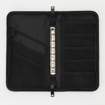 Muji id bag polyester fiber passport holder transparent inner bag black practical storage multi-function