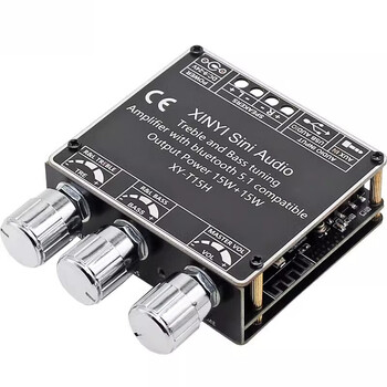 5.1 bluetooth digital power amplifier board 2.0 two-channel stereo 2*15w treble and bass adjustment diy speaker box modification speaker box modification