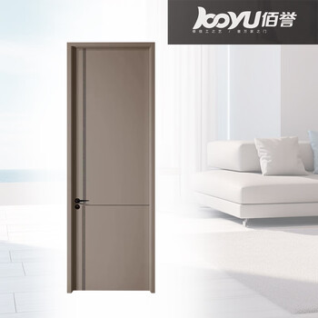 Ruiyuan baiyu s5201-3 coffee gray wooden door unpainted wooden door interior door quiet wooden door