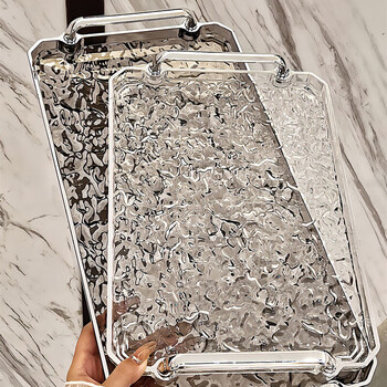 Yijuke high-end tea tray light luxury water cup holder high-end cup rectangular tray dry tea table home living room