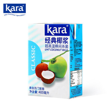 Kara brand jiale coconut milk 400ml coconut milk sago dessert baked solid poplar nectar raw coconut latte