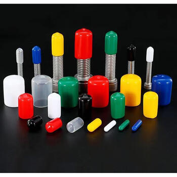 Pvc external thread protective sleeve screw rod fiber optic cable insulation plastic plug rubber round rod cover thread dust cap 1.5mm national standard 10 price order note color