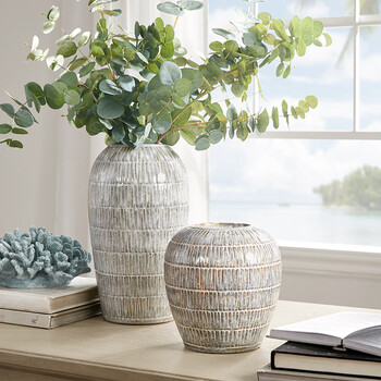 Harbor house store same style american home ceramic vase high-end light luxury living room decoration ornaments legend short bottle style - about 22.5cm high
