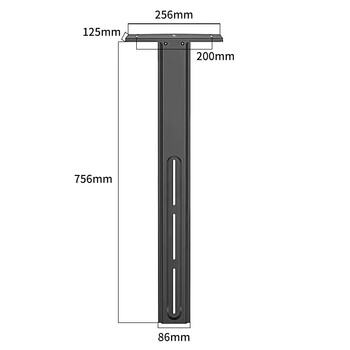 Vmmount beautiful tv stand camera pole bracket brand universal huawei, cisco, polycom yealink, etc. black