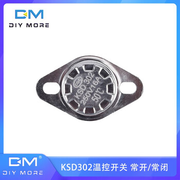 1 set 1 piece ksd302 temperature control switch normally open/normally closed 16a 50/80/100/120/150 degrees