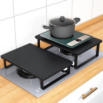 All are induction cooker shelf brackets, gas stove cover plates, gas stove rack brackets, stove top storage racks, shielding plates, stove racks, black plate, black frame, 3040cm heightened version