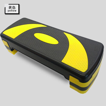 Yingming gym aerobics foot pedal indoor rhythm stair step exercise equipment sports fitness pedal home yellow three-layer adjustable model