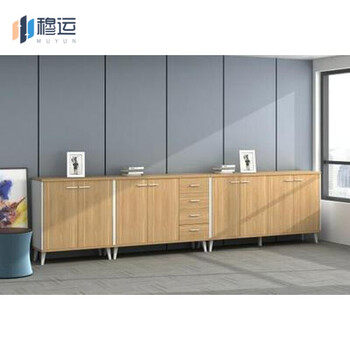 Muyun office file low cabinet wooden long low cabinet information cabinet drawer tea cabinet locker floor cabinet partition cabinet bookcase (delivered to your door) steel frame length 3.6*0.4*0.8