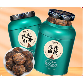 Chen yifan tangerine peel white tea small tea cakes authentic shoumei fuding white tea xinhui tangerine peel small round cakes canned tangerine peel white tea 300g/one can