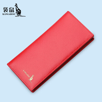 Kangaroo (daishu) wallet women's long genuine leather cowhide 2026 new handbag women's small bag clutch women's wallet wallet red-thick style