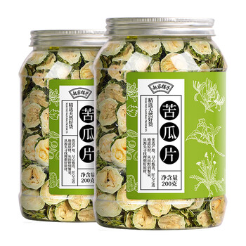 Zhaojiapuzi dried bitter melon slices pure original bitter melon tea dried bitter melon soaked in water new natural fruit and vegetable bitter melon tea selection of large portions of bitter melon slices 2 cans