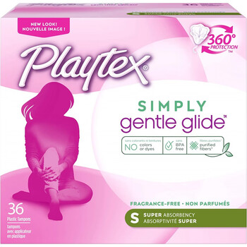 Playtex plastic catheter tampons swimming playtex insertion tampons smooth version - 36 count large flow s long catheter