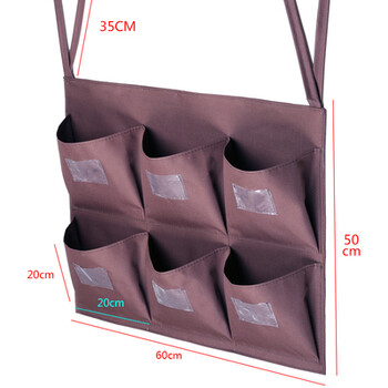 Hotel guest room work cart rag bag hanging bag cleaning cart linen cart tool distinction towel storage classification five colors horizontal row 6 small bags rag bags one row three two rows