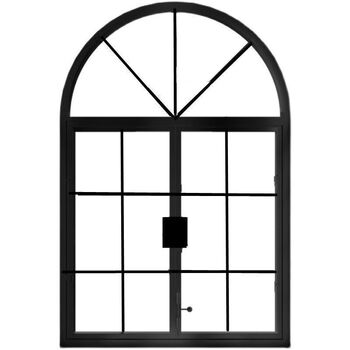 Vinoa french iron retro casement window restaurant cafe arched floor-to-ceiling window indoor study attic lighting window style one width 80 height 120 (with high-definition wave)