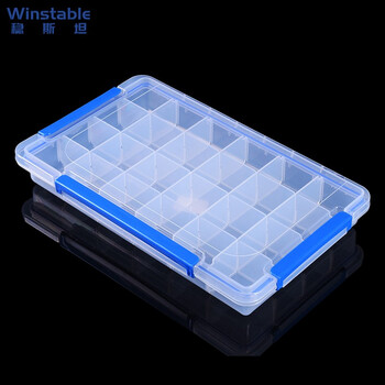 Wenstan w5923 multi-grid plastic parts box electronic component storage box electrician tool storage box box 36*22*5cm