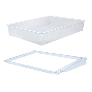 Qiao elf metal wardrobe custom accessories complete set of bedroom open walk-in closet steel frame wall homemade material sliding dense mesh basket small