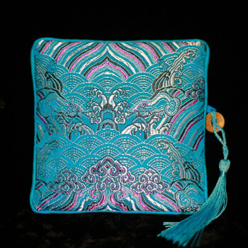 Zhangjia courtyard brocade brocade coin purse with chinese style characteristics, small gifts for foreigners traveling abroad, handmade small jewelry, travel souvenirs, yunfang bag-hulan