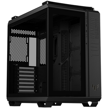 90% new asus tuf gaming gt502 ammunition depot chassis, dual compartment design/tool-free disassembly/black sea view room/innovative cooling/gpu bracket
