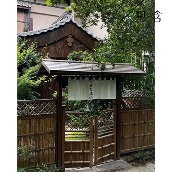 Chuangjing yi min b&b small courtyard wooden door bamboo gate tower anti-corrosion wood courtyard gate tower courtyard door garden door anti-corrosion wood b&b small courtyard bamboo custom-made-retro style door tower style