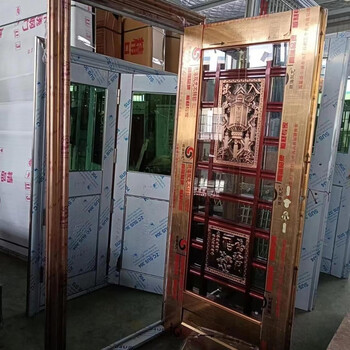 Vinoa 304 stainless steel single-door sub-mother door home custom-made thickened double-door balcony top floor stainless steel anti-theft door thickened brushed rose gold customized (price per square meter)