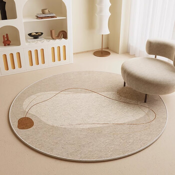 Yinshang living room round carpet bedroom computer chair small floor mat sofa coffee table mat balcony rocking chair high-end foot mat
