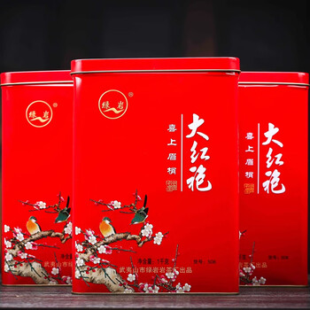 Green rock xi shang mei da hong pao 508 wuyi rock tea strong flavor oolong tea canned loose tea 1 can 1000g