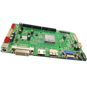 R8512 lcd driver board dvi +hdmi +dp lvds+edp2k120hzqhd square screen 256 driver board + screen cable + button board