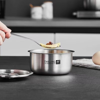 Zwilling german 304 stainless steel egg custard cake stew pot, steamed egg special bowl, chinese steaming bowl, one steamed egg bowl