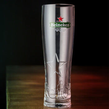 Heineken beer cup original imported transparent glass beer cup star engraving 500 and 250 imported star engraving 250ml (no words on the back)