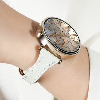 Huawei (huawei) women's customized huawei watch watch gt4 women's sports smartphone watch fashion women's watch heart rate blood oxygen detection gift for girlfriend on birthday and valentine's day frost white - gold dial + frost white small waist strap