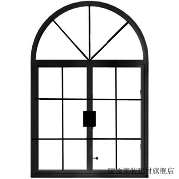 Yaotian french iron retro casement window restaurant cafe arched floor-to-ceiling window indoor study attic lighting window style one width 80 height 120 (with high-definition wave)