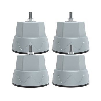 Suitable for haier and other washing machine bases, fully automatic drum washing machines, universal heightening shock-absorbing and moisture-proof foot pads, hollow gray (pack of 4)