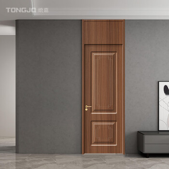 Tongjia golden sandalwood carved solid wood composite door