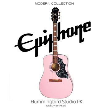 Epiphone yi pu feng hummingbird studio pk shell powder folk electric box acoustic guitar domestically produced with bag